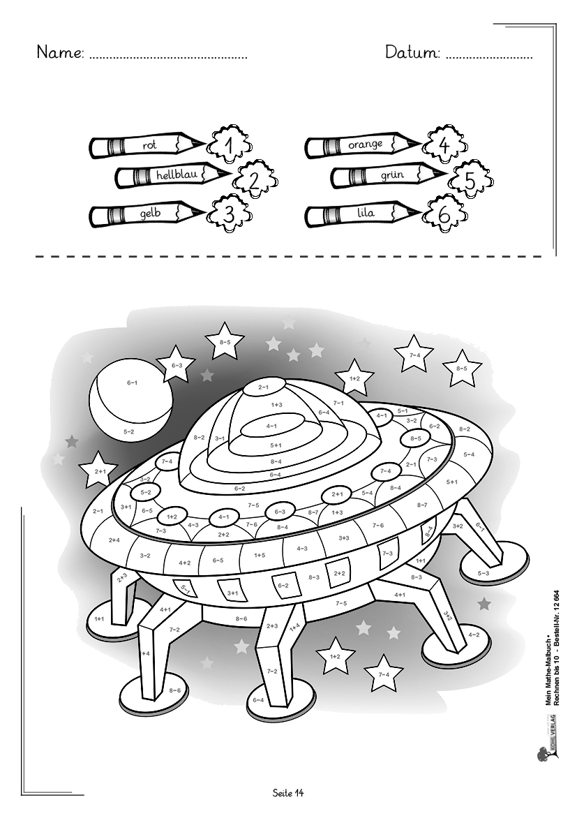 Mein Mathe-Malbuch / Band 4: Rechnen bis 10