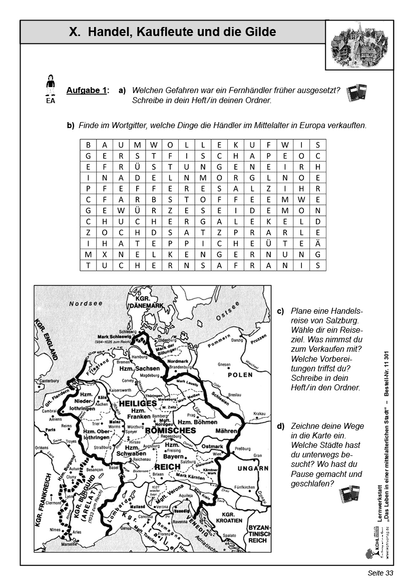 Lernwerkstatt Das Leben in einer mittelalterlichen Stadt Lernwerkstatt Das Leben in einer mittelalterlichen Stadt
