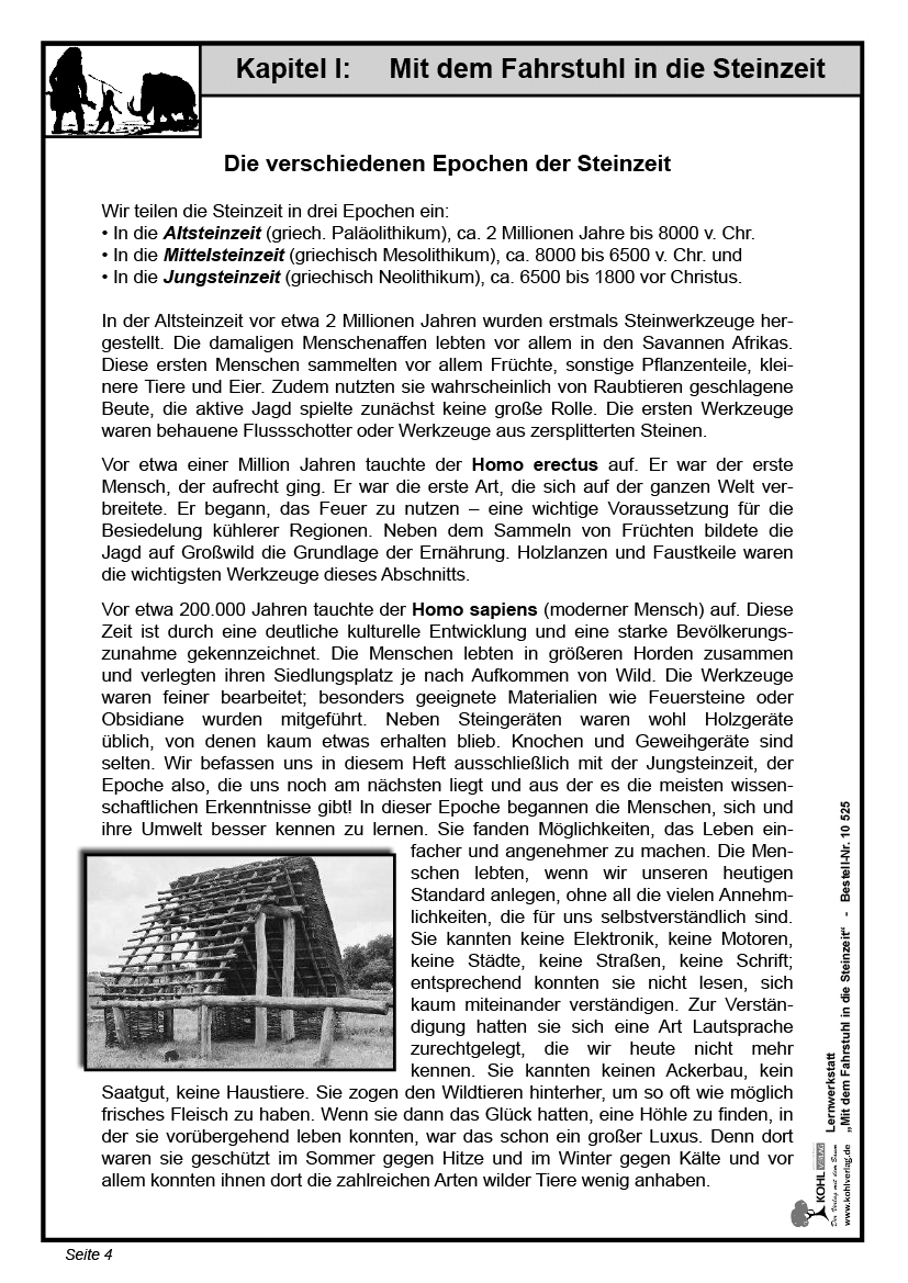 Lernwerkstatt Die Steinzeit Lernwerkstatt Die Steinzeit