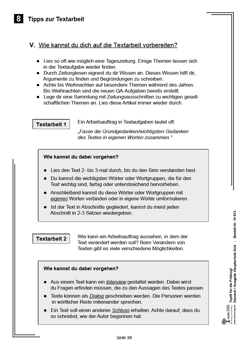 Topfit für die Prüfung - Deutsch