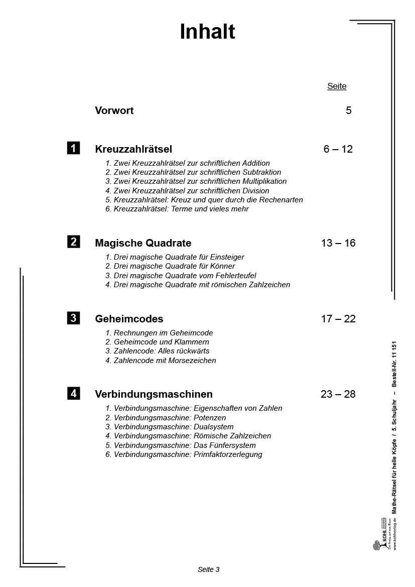 Mathe-Rätsel für helle Köpfe / Klasse 5