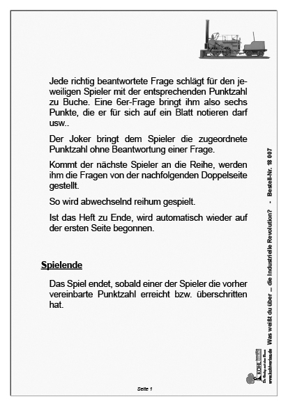Was weißt du über ... die Industrielle Revolution? Was weißt du über ... die Industrielle Revolution?