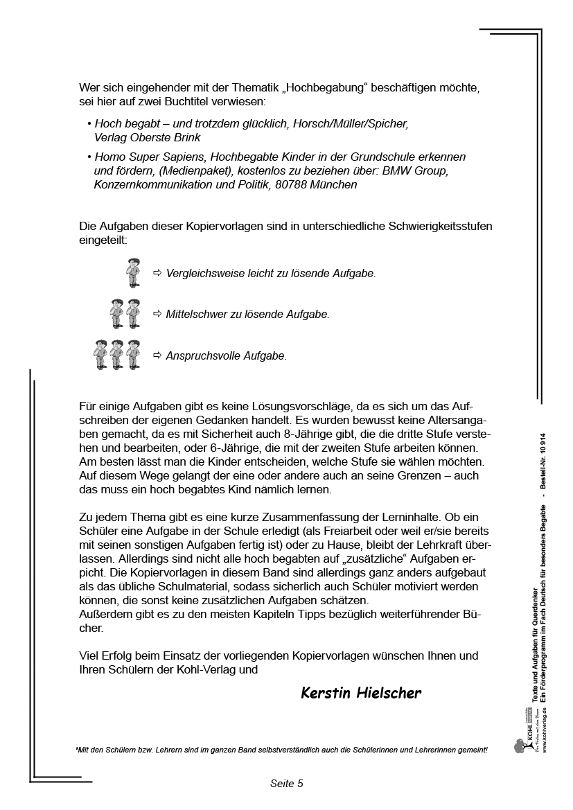 Texte und Aufgaben für Querdenker