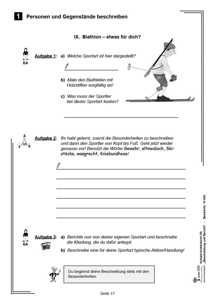 Aufsatz kinderleicht - Beschreibung und Bericht