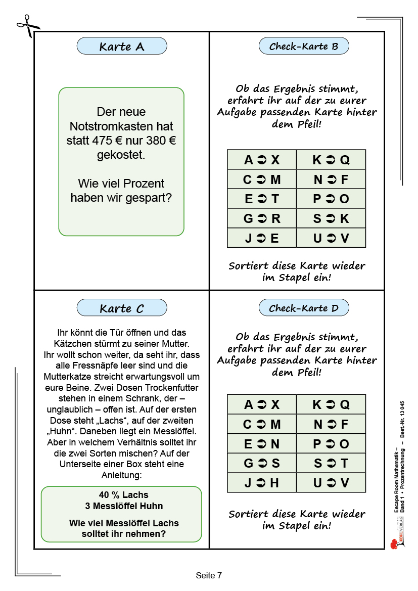 Escape-Room Mathematik / Band 1: Prozentrechnung