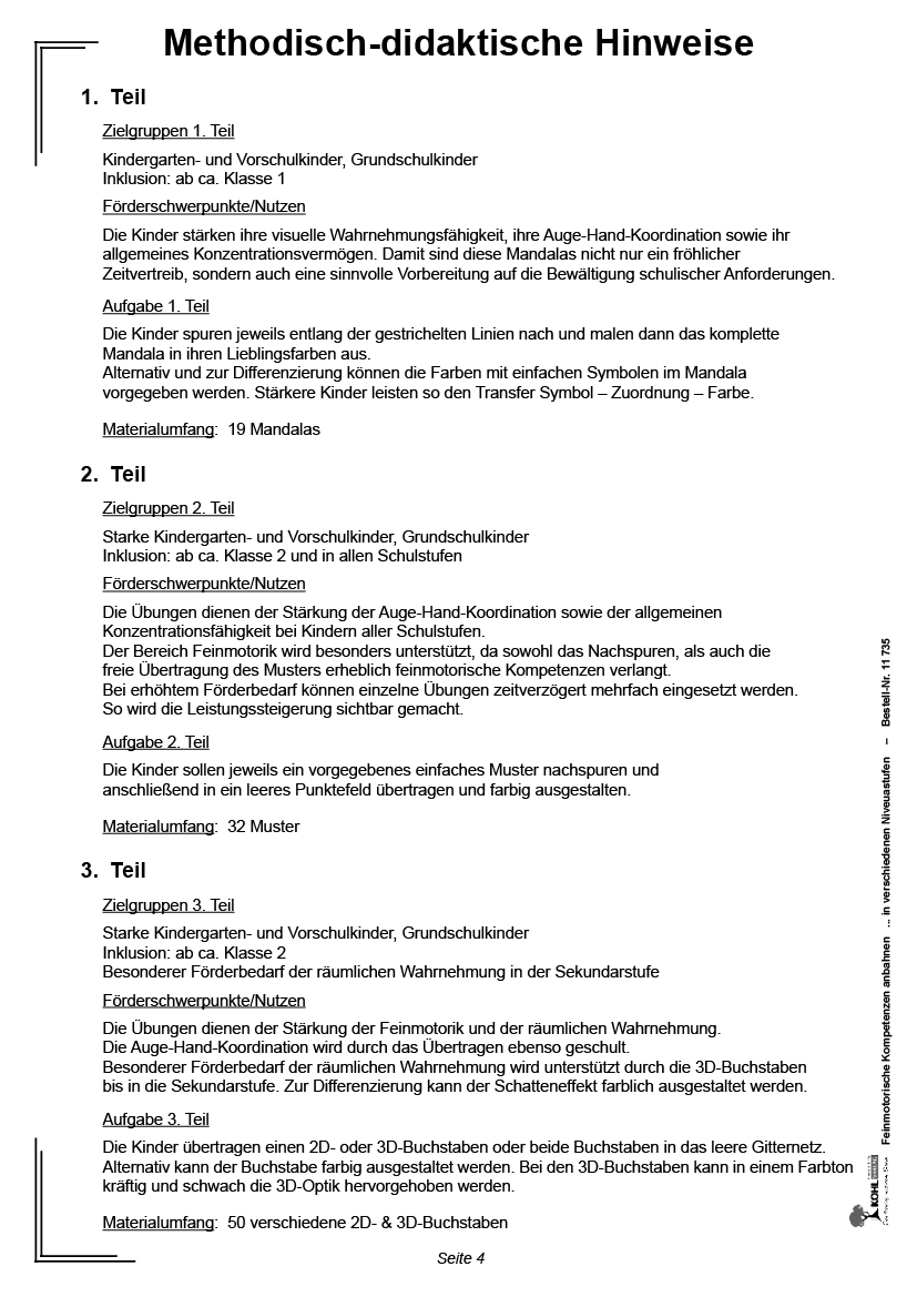 Feinmotorische Kompetenzen anbahnen