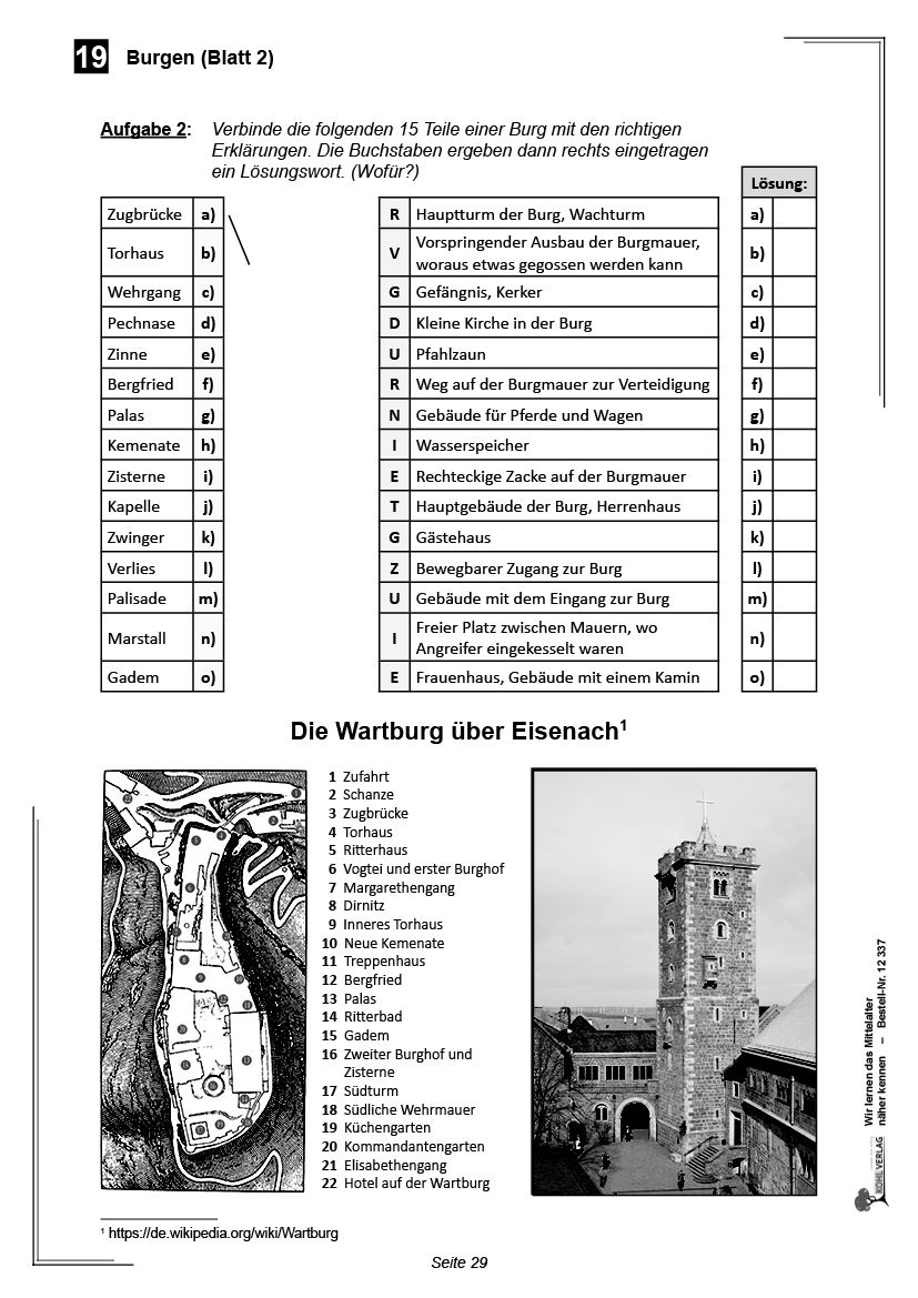 Wir lernen das Mittelalter näher kennen