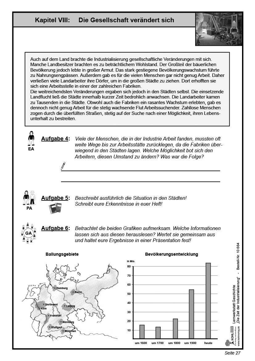 Lernwerkstatt Die Zeit der Industrialisierung Lernwerkstatt Die Zeit der Industrialisierung