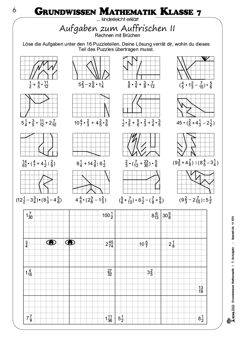 Grundwissen Mathematik / Klasse 7 - Grundwissen kinderleicht erklärt im 7. Schuljahr