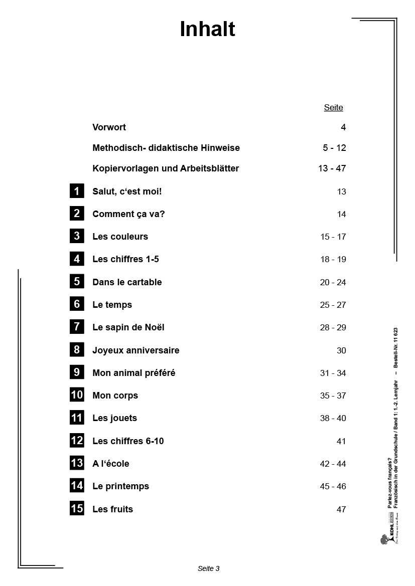 Parlez-vous francais? / 1.-2. Schuljahr