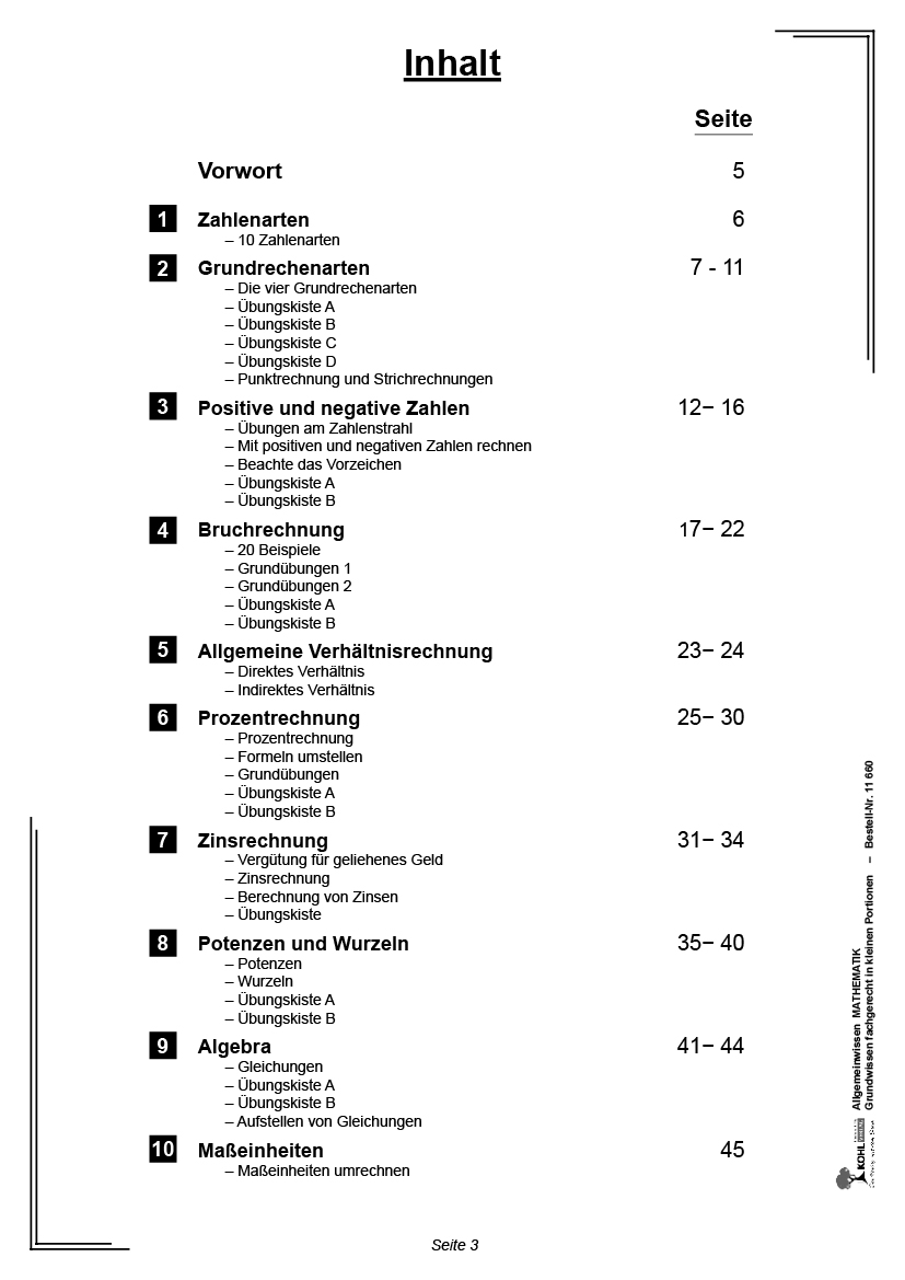 Allgemeinwissen fördern MATHEMATIK