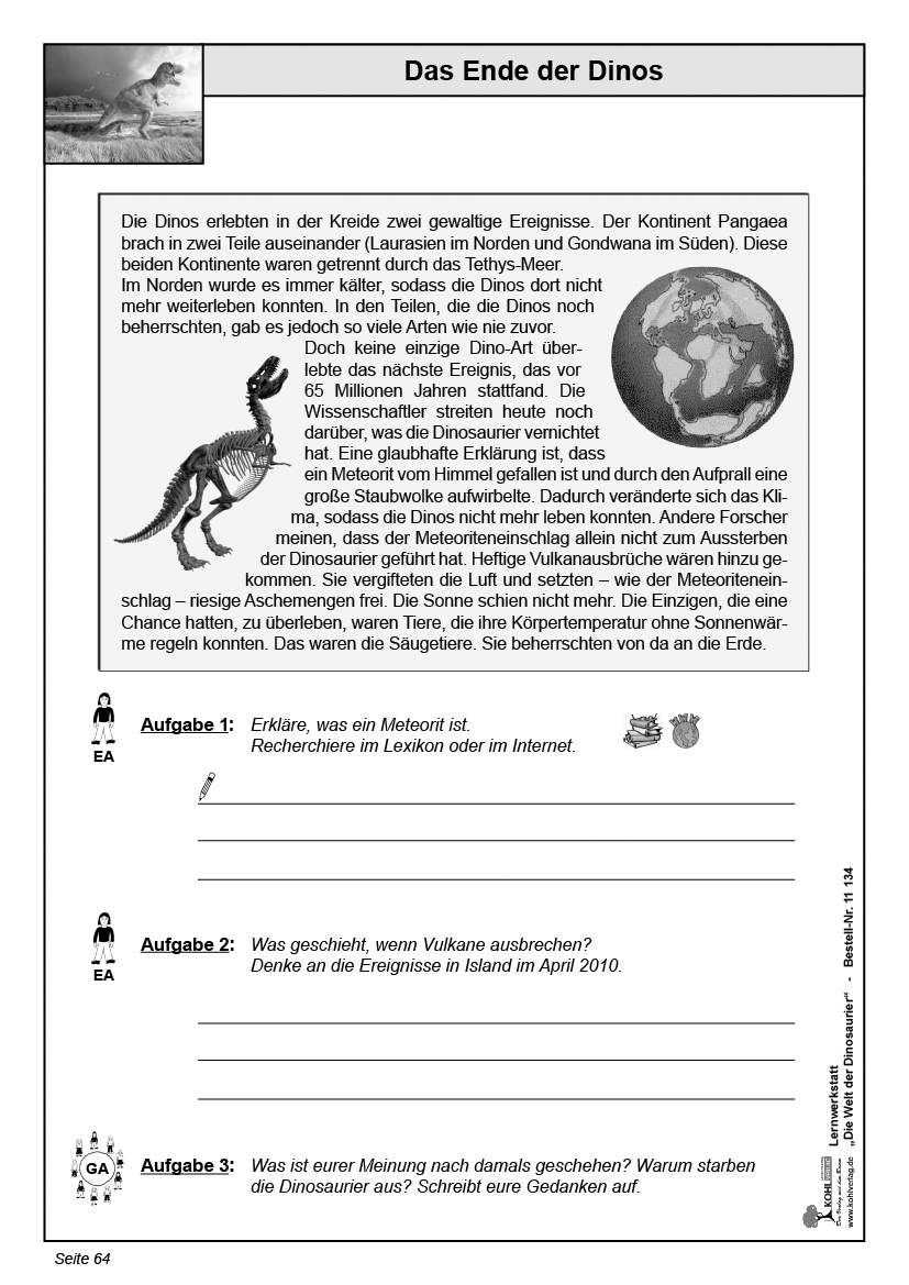Lernwerkstatt Die Welt der Dinosaurier Lernwerkstatt Die Welt der Dinosaurier