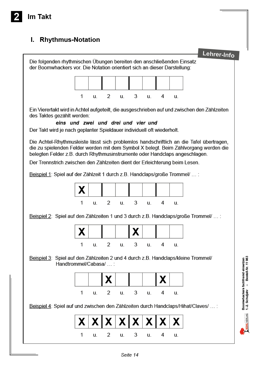 Boomwhackers fachfremd einsetzen / Klasse 1-2