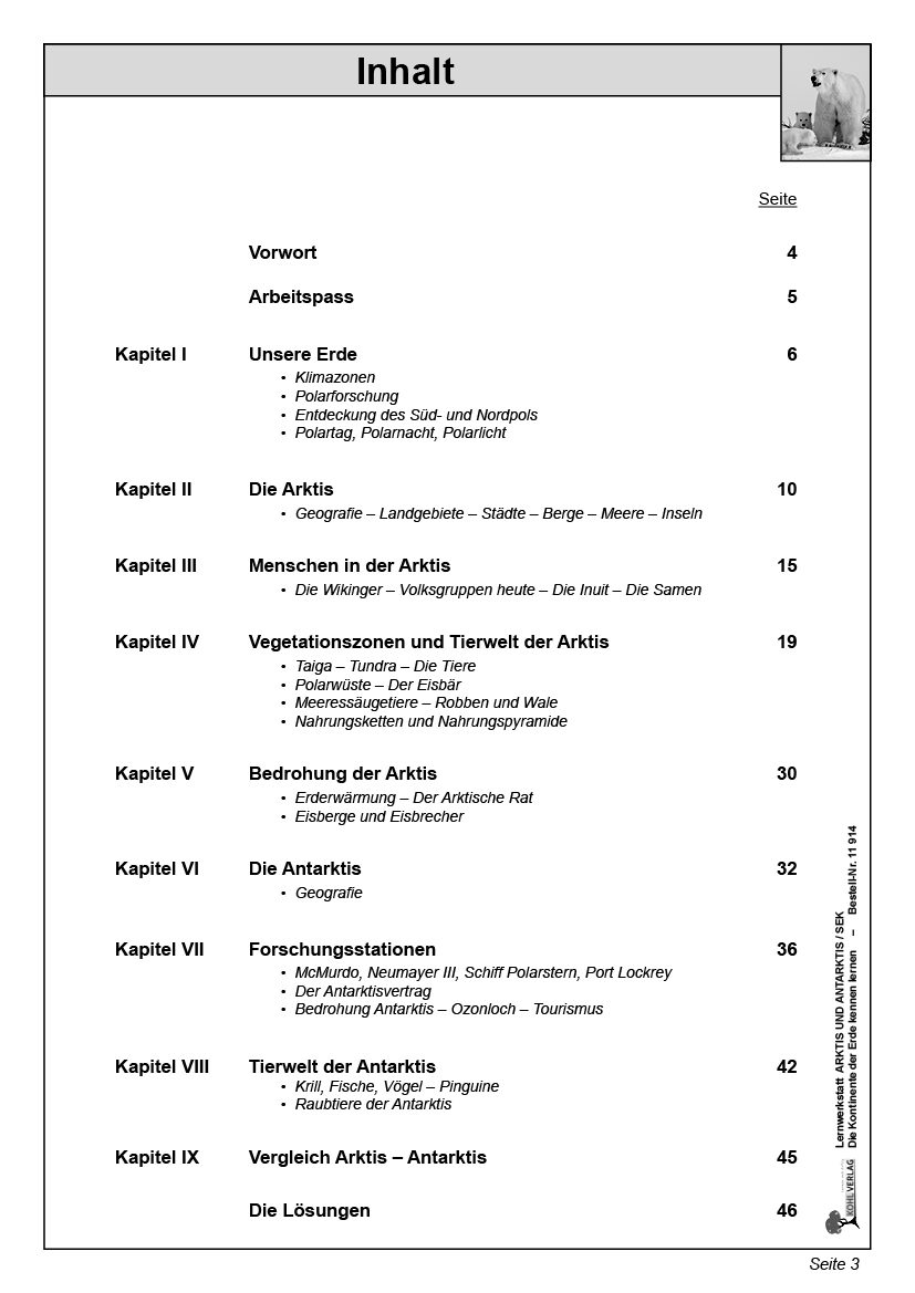 Lernwerkstatt ARKTIS & ANTARKTIS / Sekundarstufe