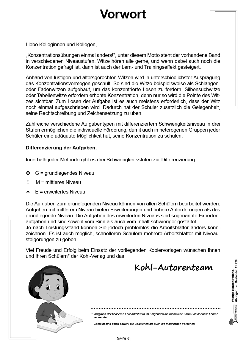 Witzige Konzentrationsübungen