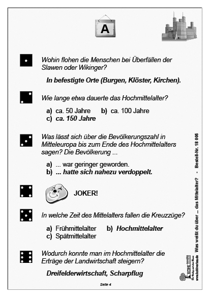 Was weißt du über ... das Mittelalter? Was weißt du über ... das Mittelalter?