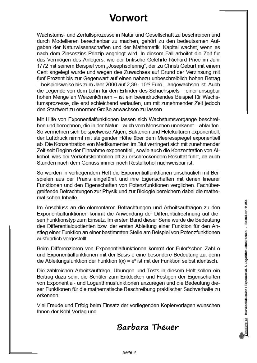 Kurvendiskussion / Exponential- & Logarithmusfunktionen