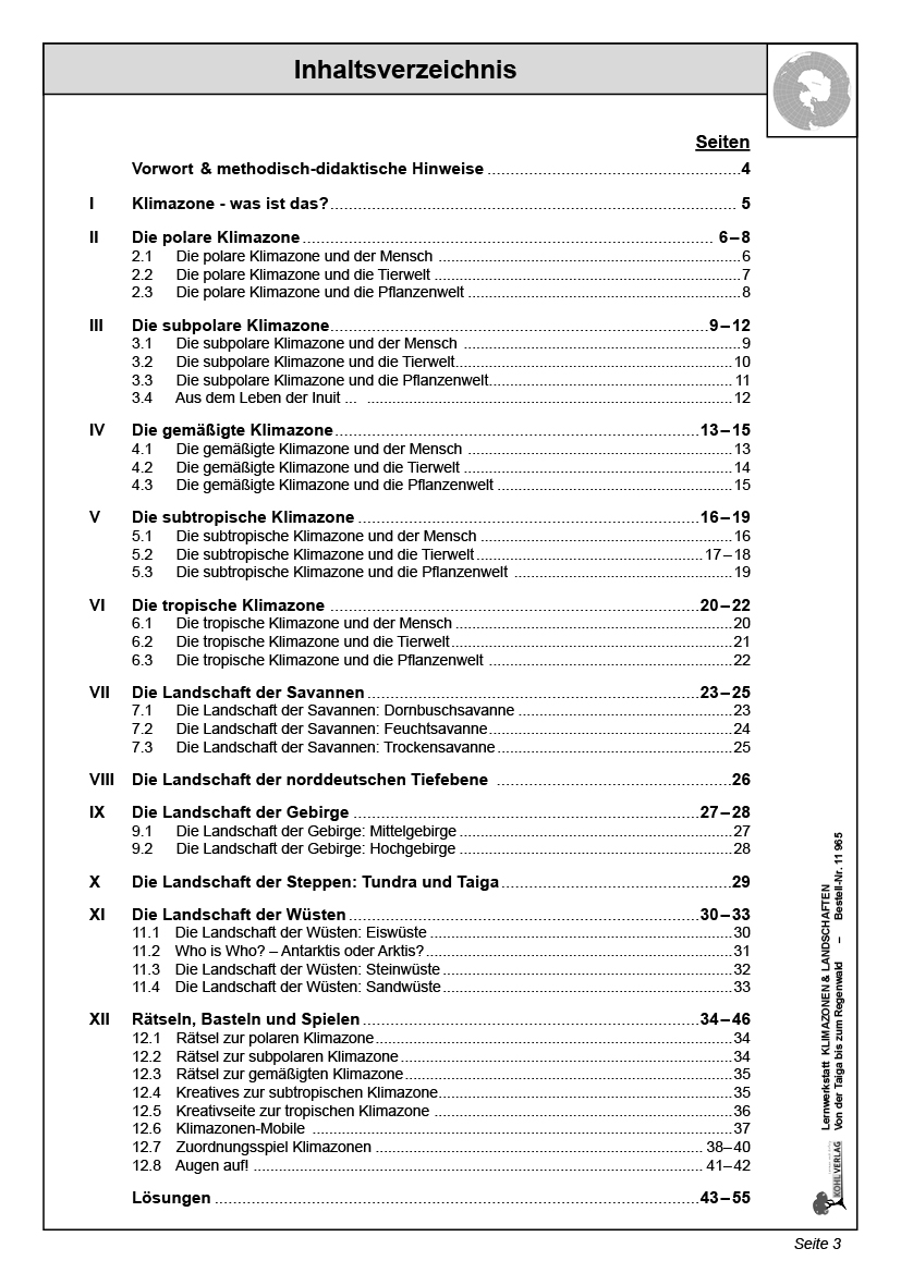 Lernwerkstatt Klimazonen & Landschaften