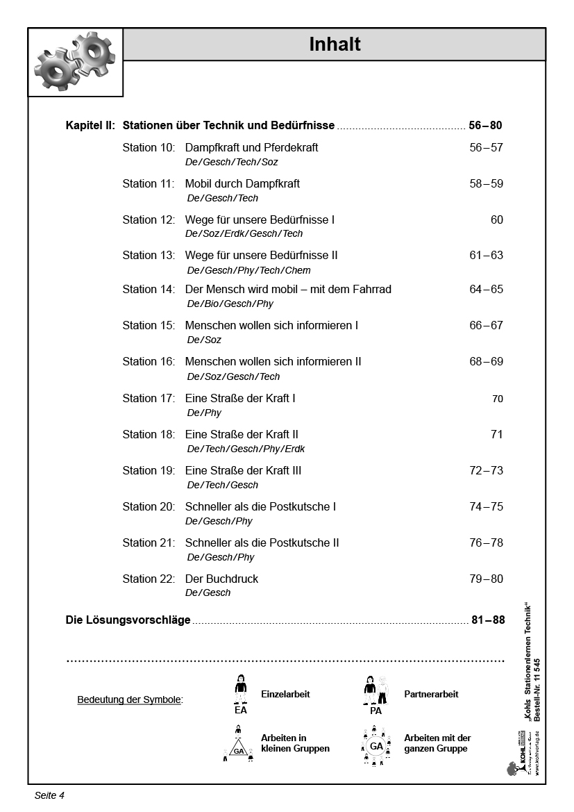 Stationenlernen Technik