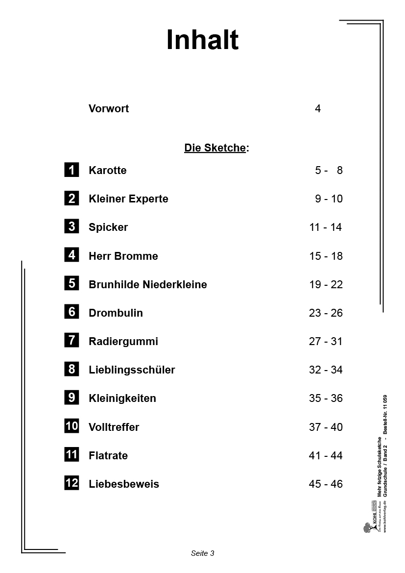 Mehr fetzige Schulsketche / Grundschule