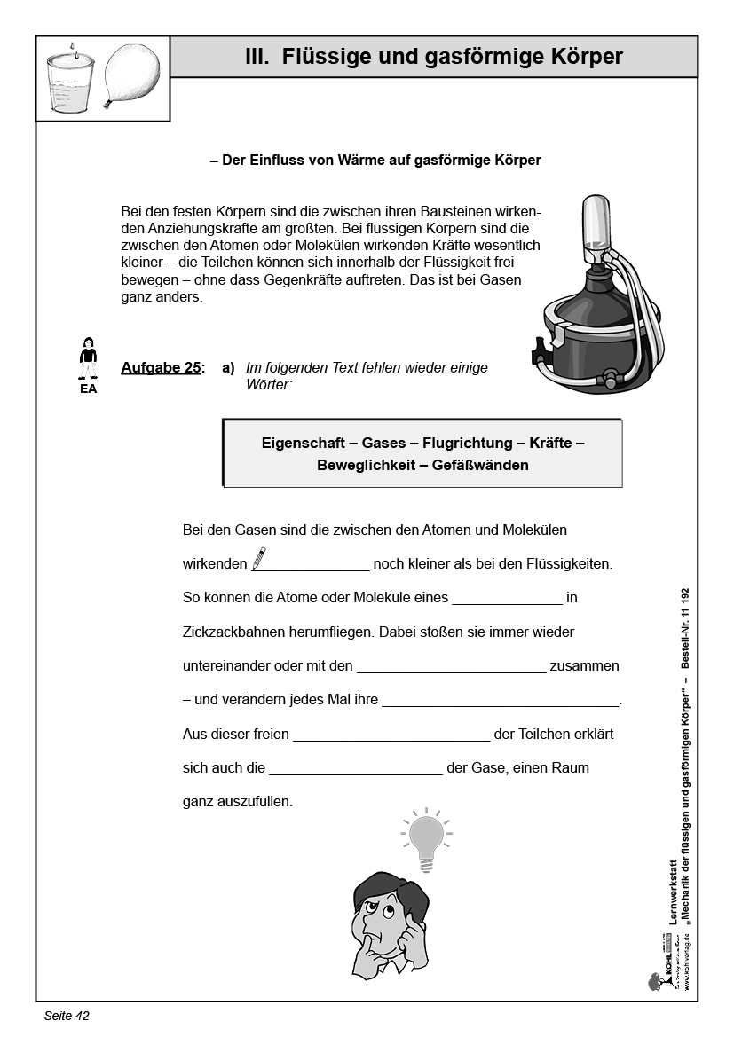 Lernwerkstatt Mechanik der flüssigen und gasförmigen Körper