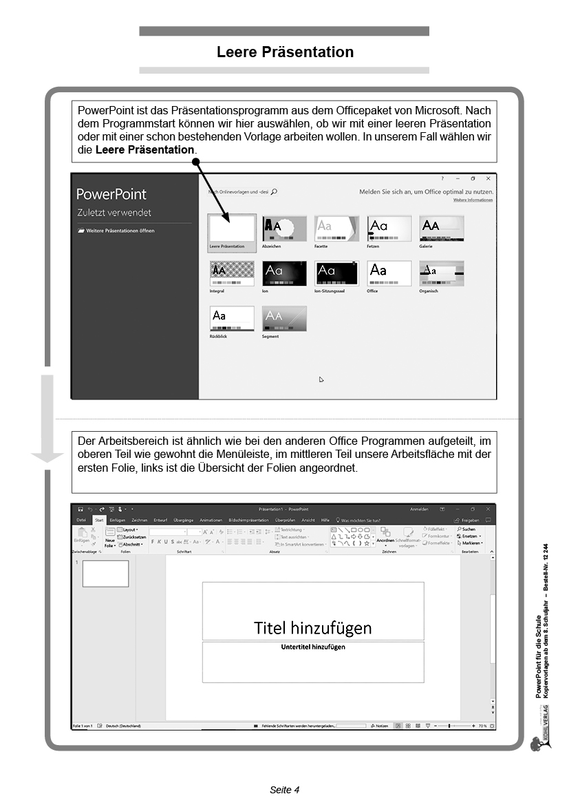 PowerPoint für die Schule