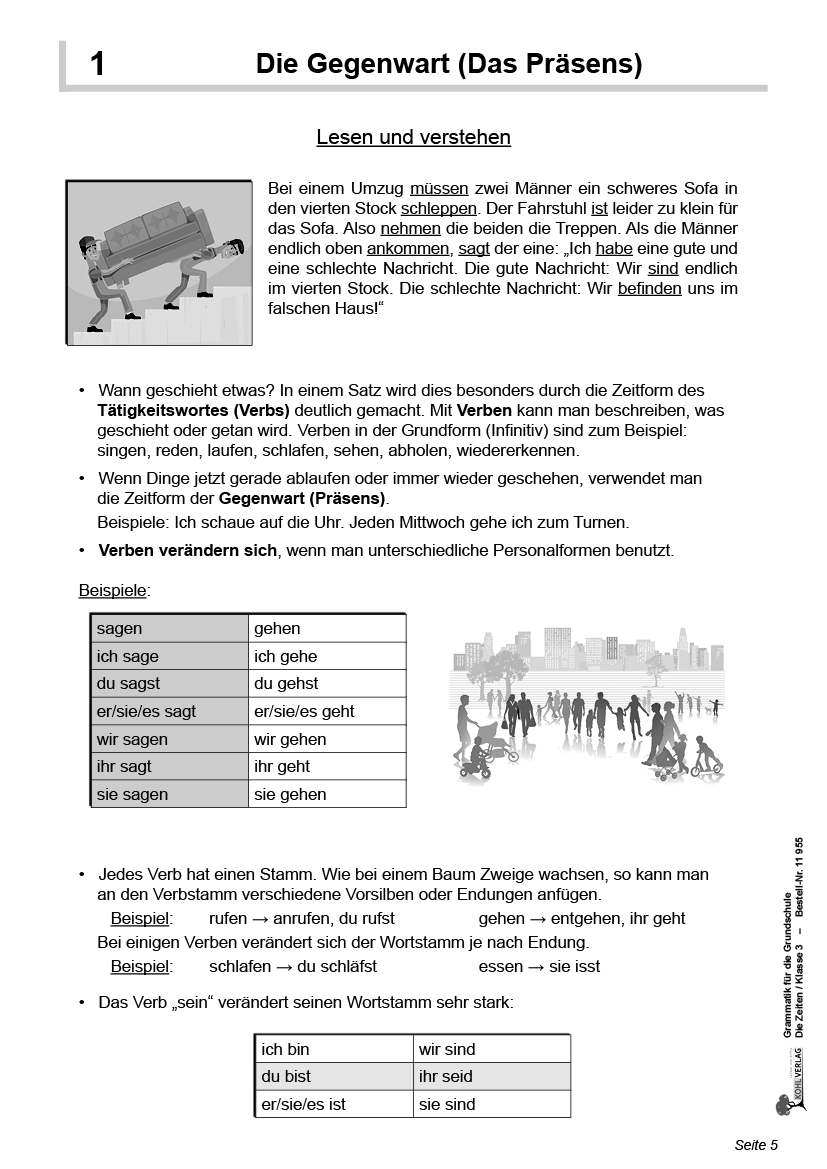 Grammatik für die Grundschule - Die Zeiten / Klasse 3