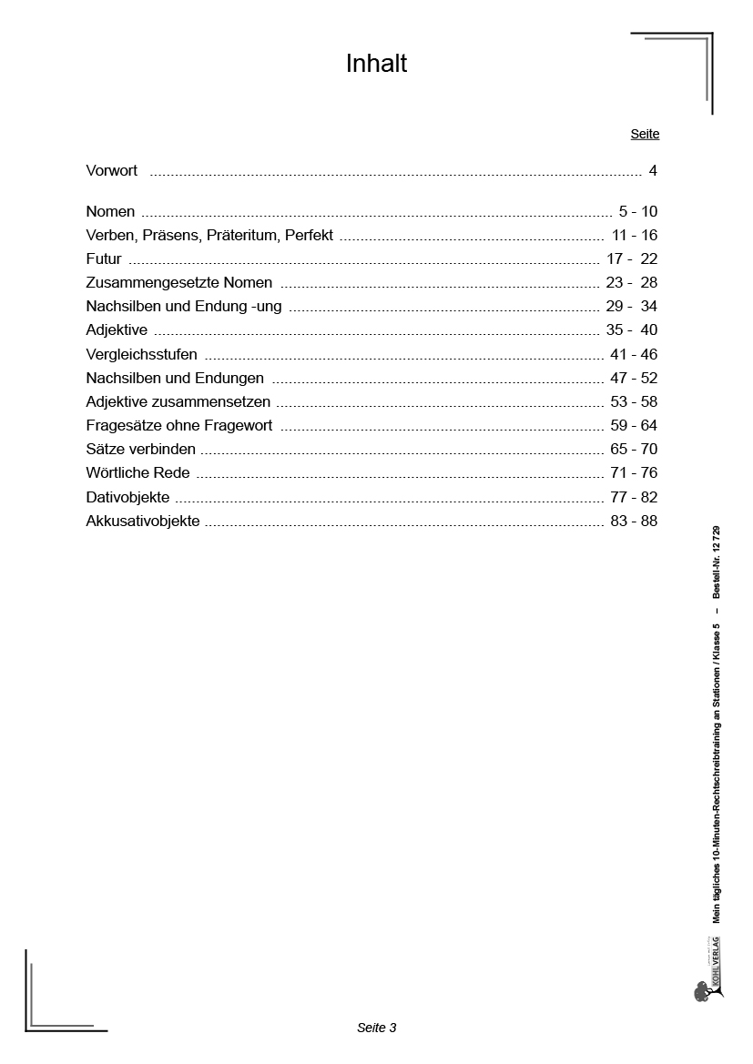 Mein tägliches 10-Minuten-Rechtschreibtraining an Stationen / Klasse 5