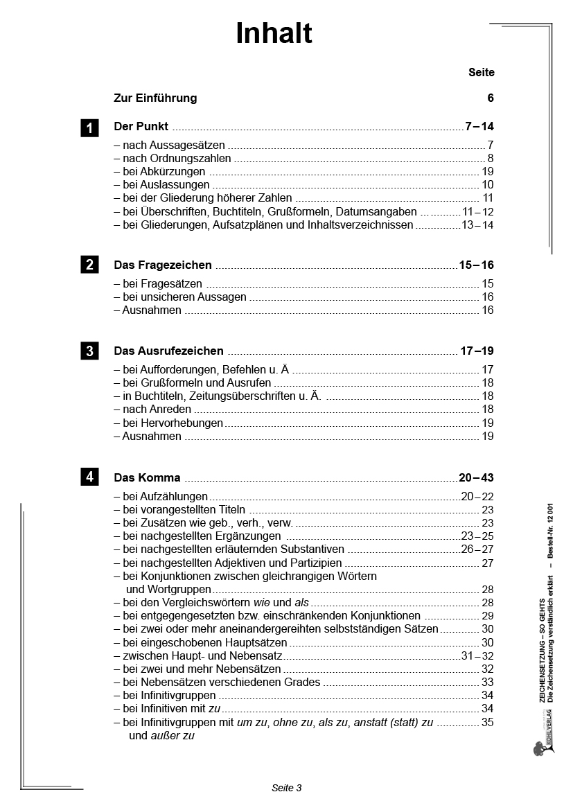 Zeichensetzung - So gehts!