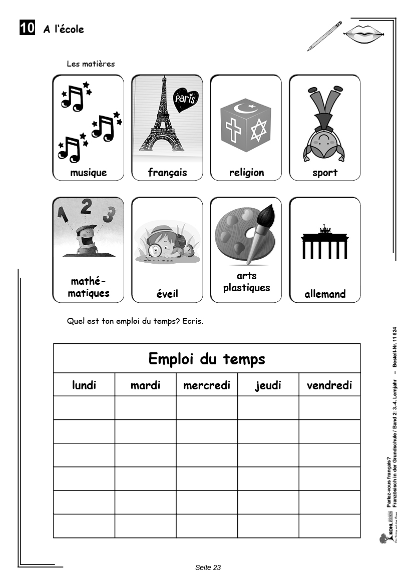 Parlez-vous francais? / 3.-4. Schuljahr