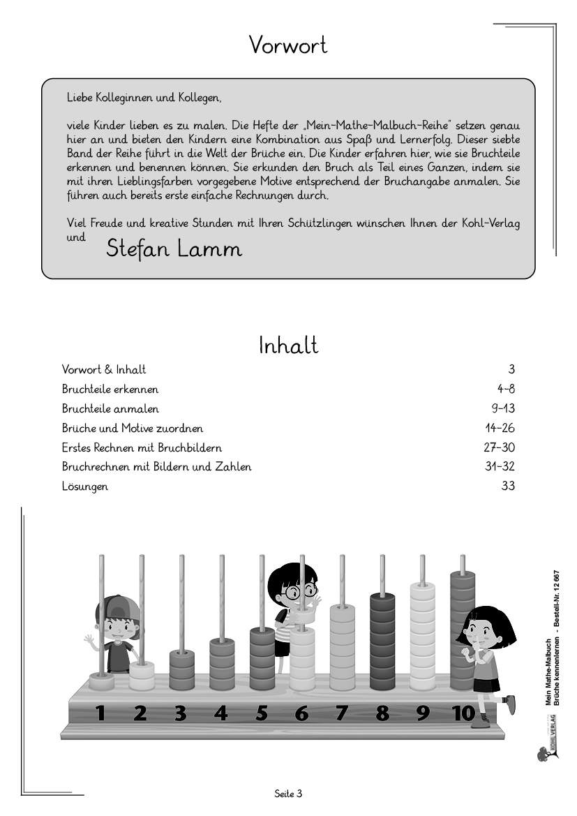 Mein Mathe-Malbuch / Band 7: Brüche kennenlernen