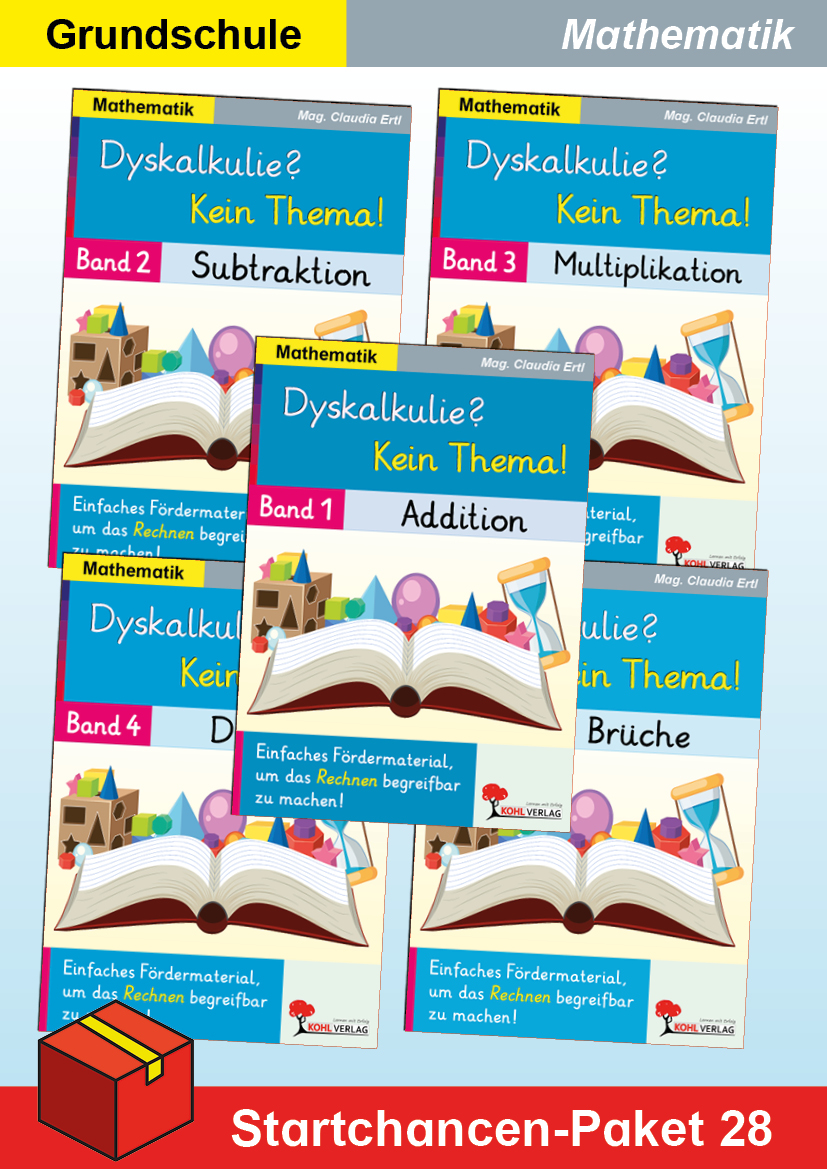 Startchancen-Paket 28 (Mathematik GS): Dyskalkulie? Kein Thema!