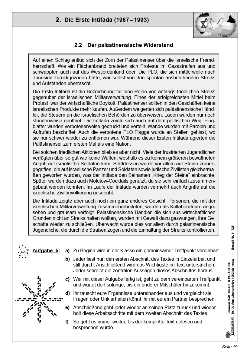 Lernwerkstatt Israel und Palästina 3 Lernwerkstatt Israel und Palästina 3