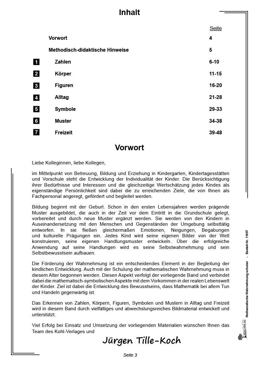 Mathematische Wahrnehmung schulen