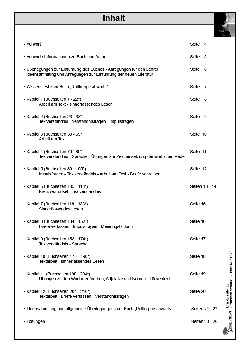 Rolltreppe abwärts - Literaturseiten