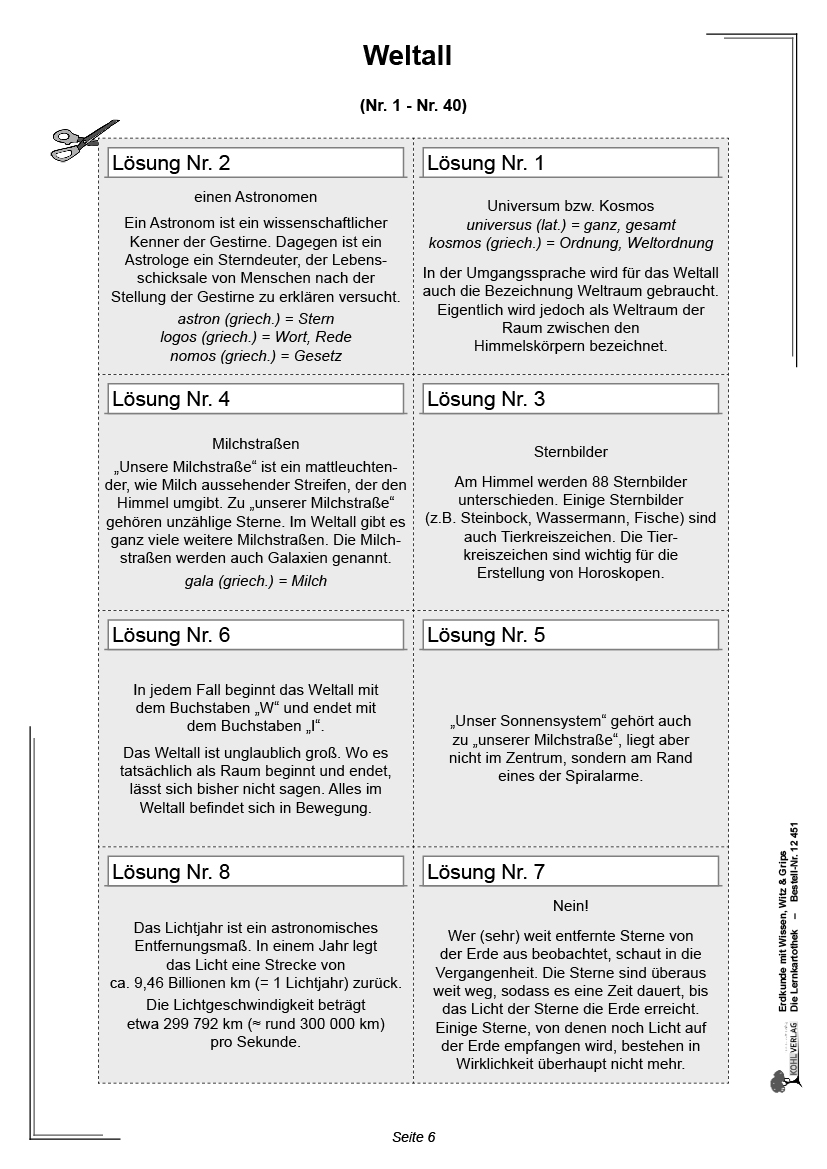 Erdkunde mit Wissen, Witz & Grips  -  Die Lernkartothek