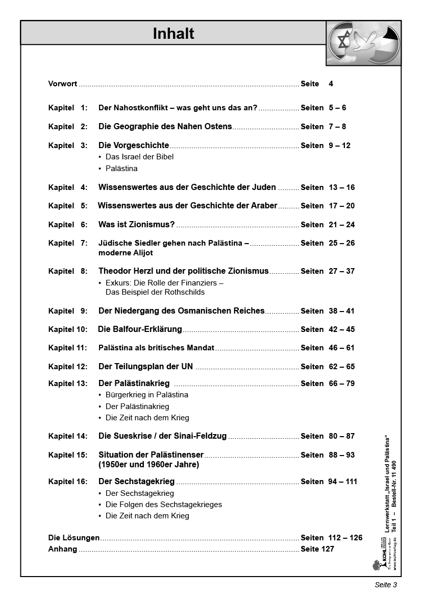 Lernwerkstatt Israel und Palästina Lernwerkstatt Israel und Palästina