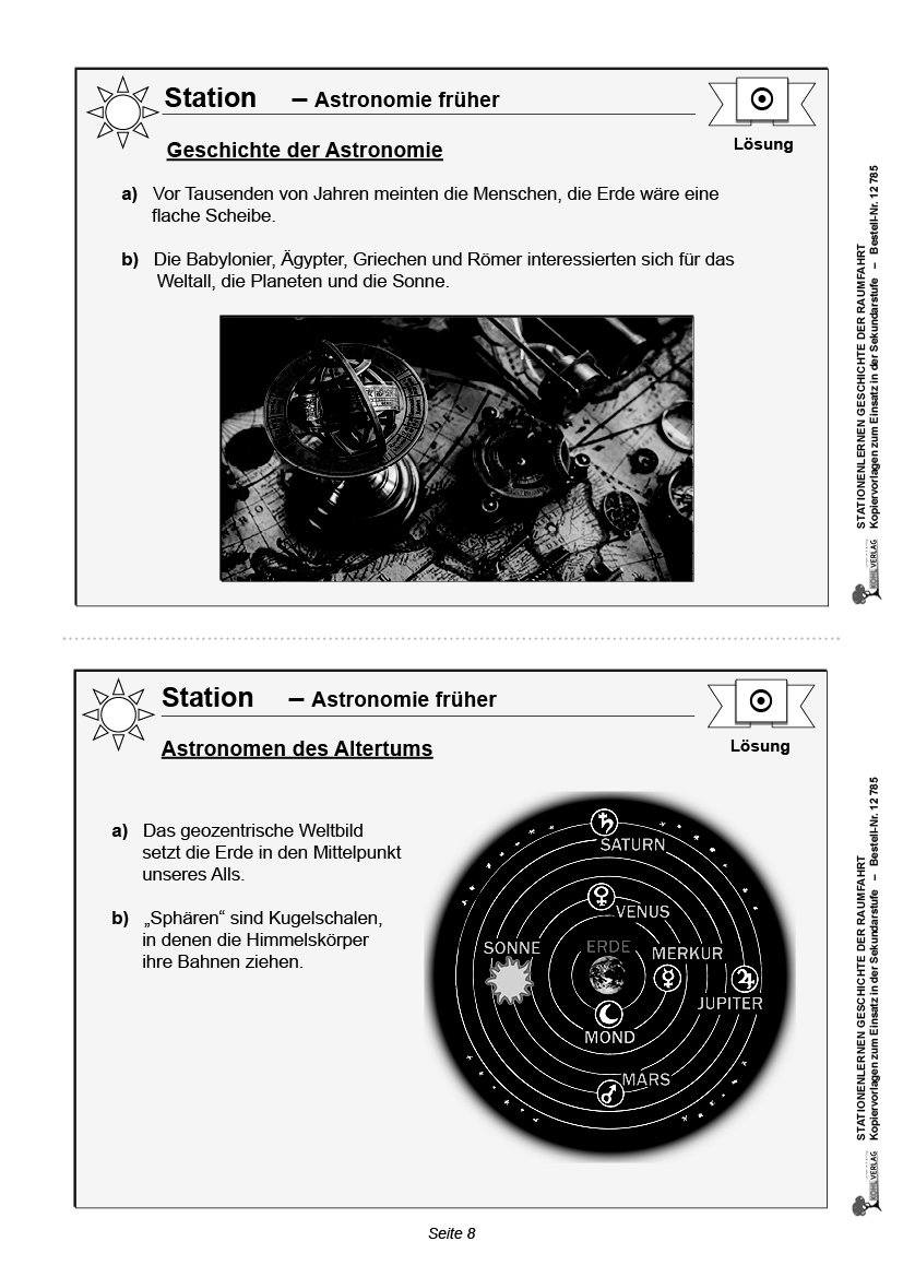 Stationenlernen Geschichte der Raumfahrt