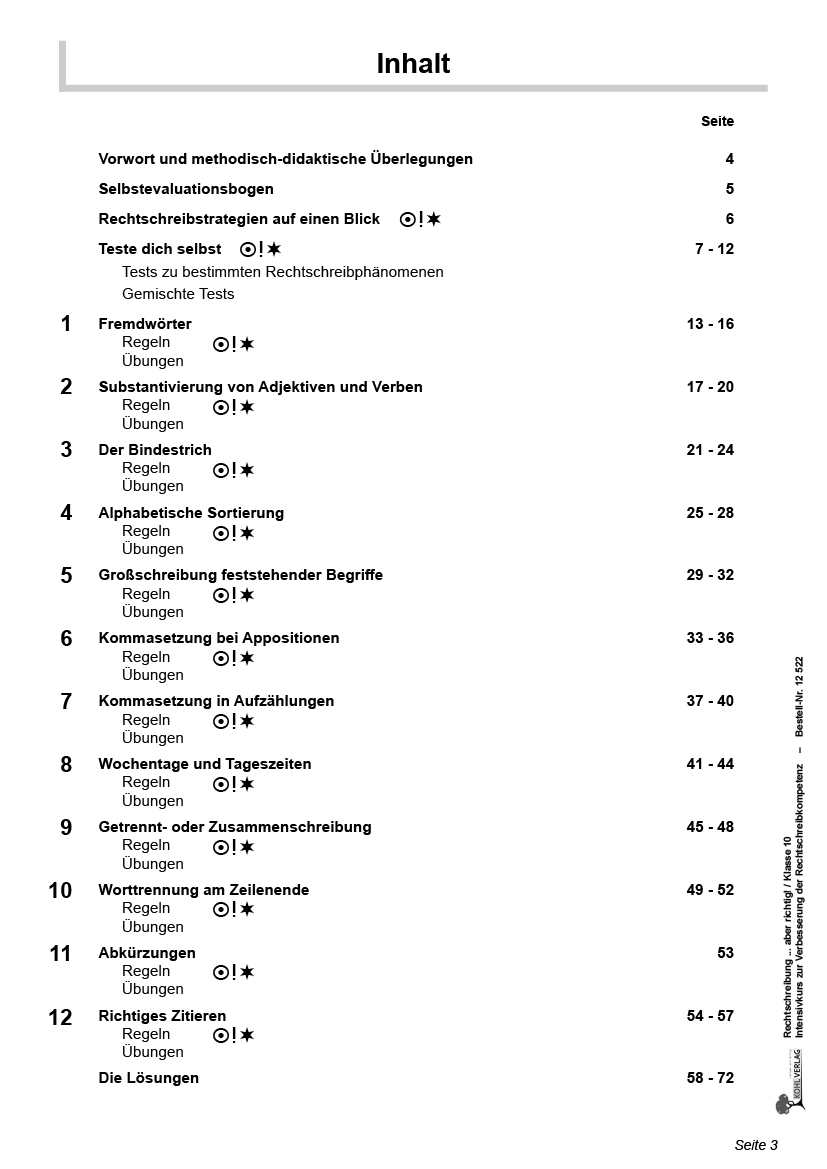 Rechtschreibung ... aber richtig! / Klasse 10