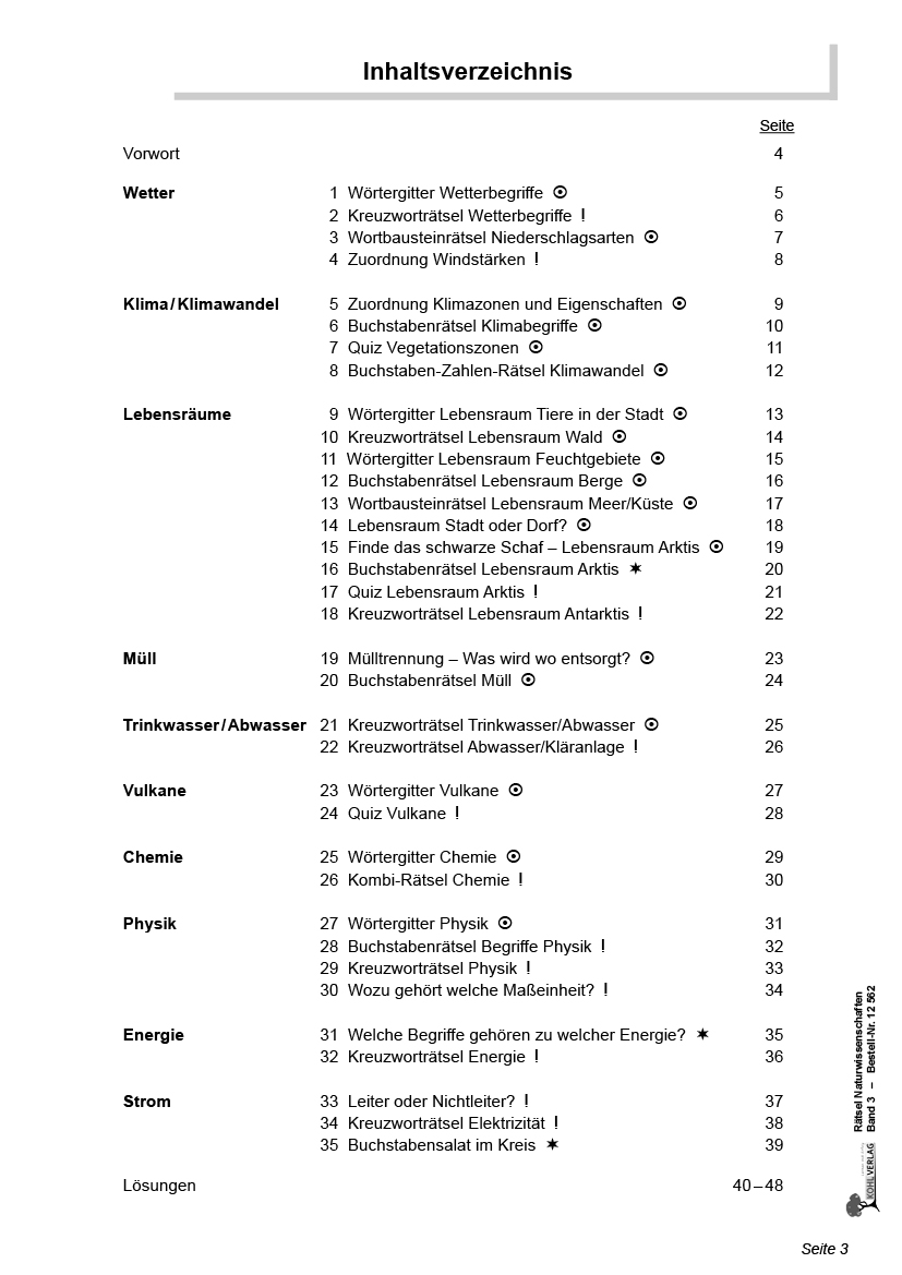 Rätsel / Band 3: Naturwissenschaften