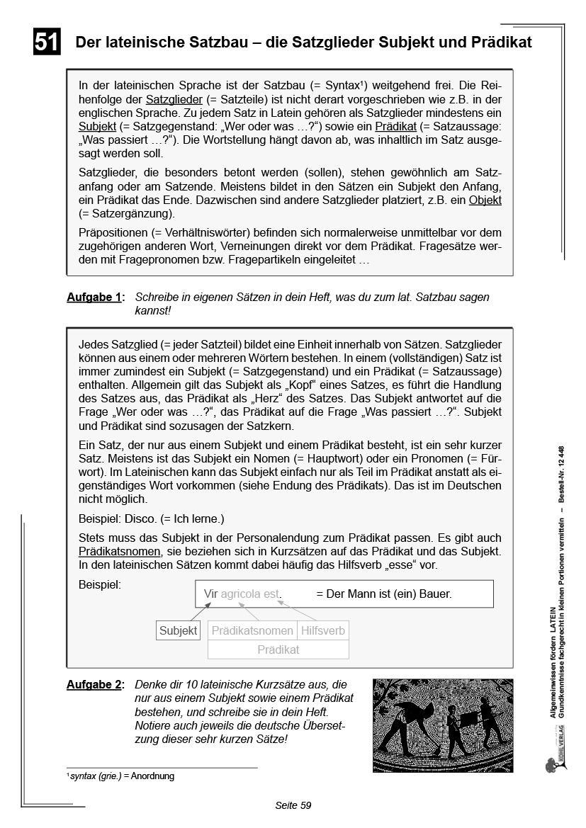 Allgemeinwissen fördern LATEIN