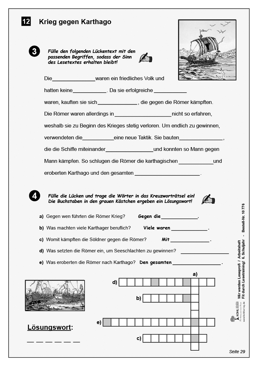 Wir werden Leseprofi - Arbeitsheft / Klasse 6