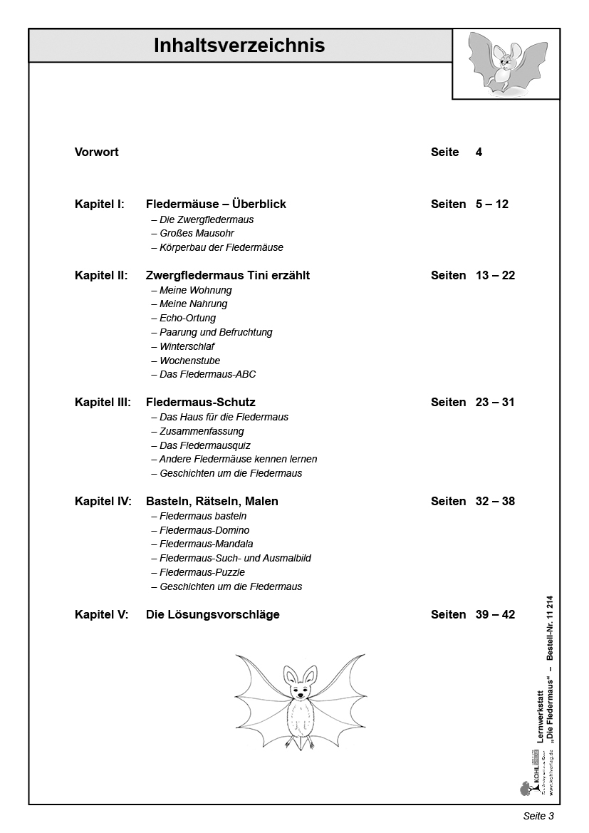 Lernwerkstatt Fledermaus Lernwerkstatt Fledermaus