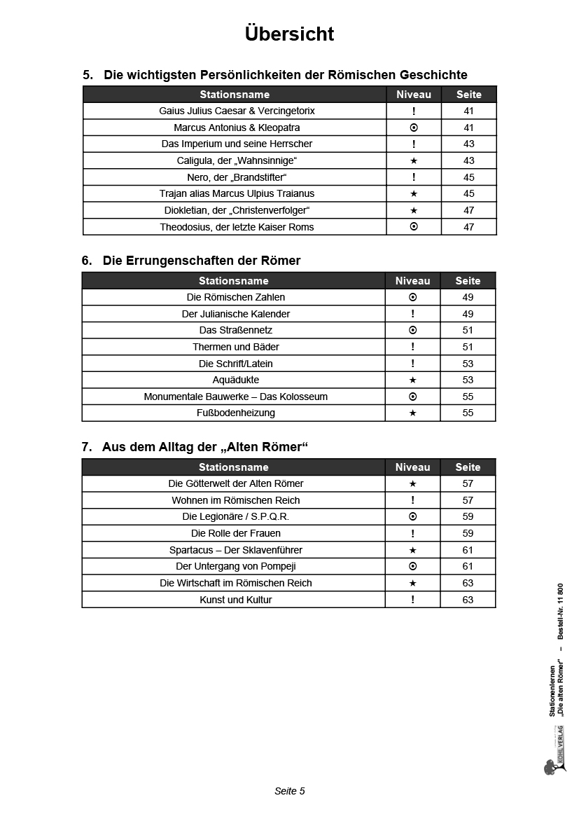 Stationenlernen Die alten Römer