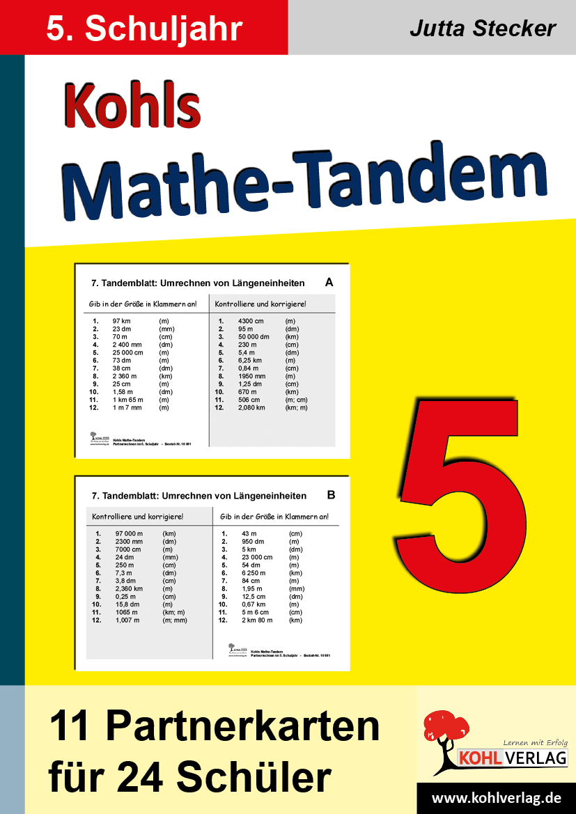 Kohls Mathe-Tandem / Klasse 5 Kohls Mathe-Tandem / Klasse 5