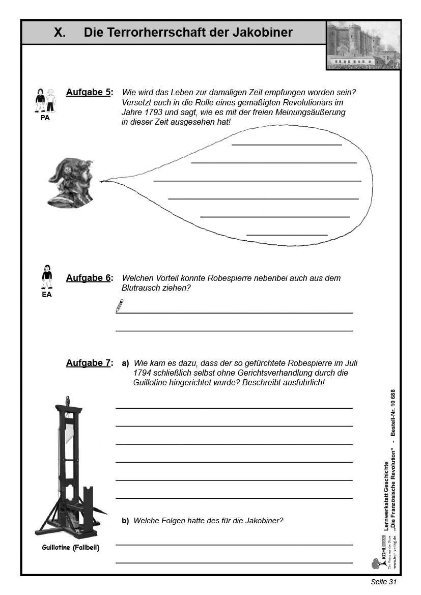 Lernwerkstatt Die Französische Revolution