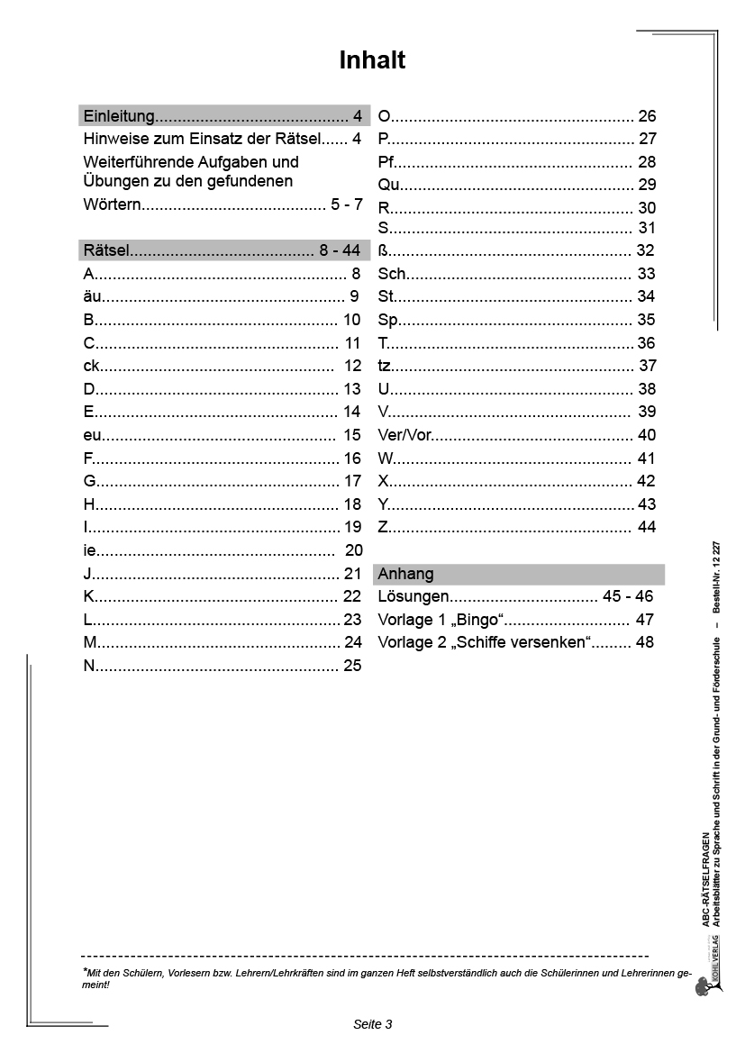 ABC-Rätselfragen