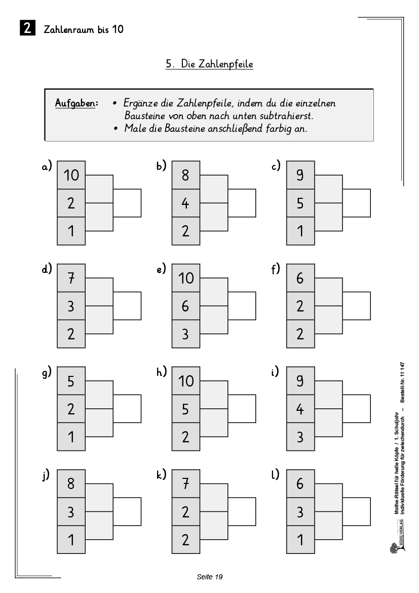 Mathe-Rätsel für helle Köpfe / Klasse 1