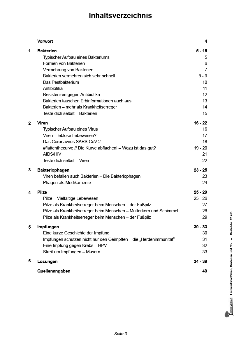 Lernwerkstatt Viren, Bakterien & Co