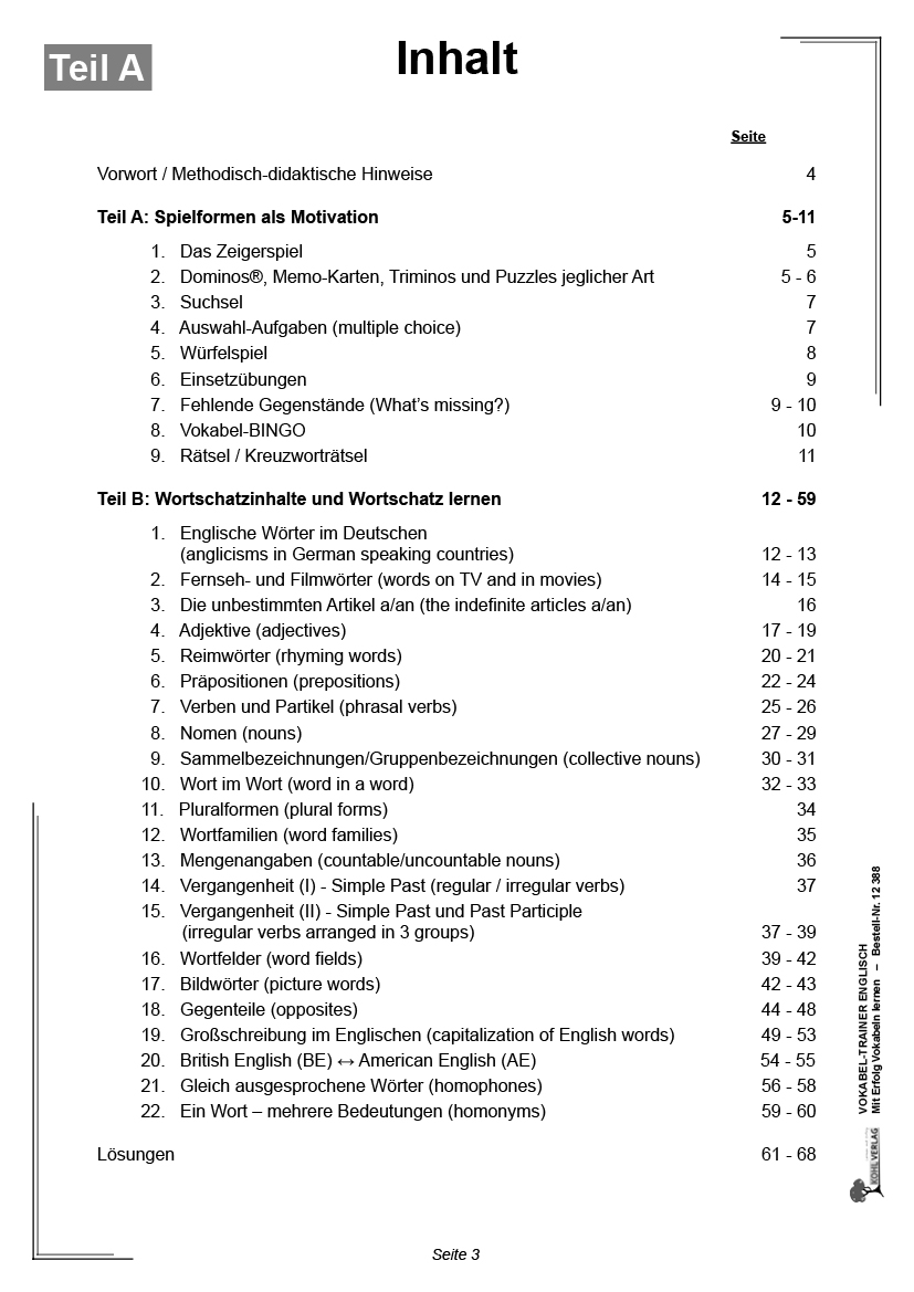 Vokabel-Trainer Englisch